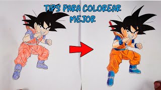 Como colorear a un Goku Dragon Ball Daima - colorear fácil