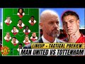 Manchester United vs Tottenham Starting Eleven + Tactical Preview!