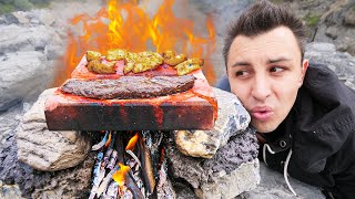 Je fais un MÉGA BARBECUE sur des PIERRES DE SEL ! (c'est incroyable)