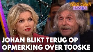 Johan blikt terug op opmerking over Tooske Ragas: ‘Om verkeerde grappen kan je het hardst lachen!’