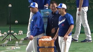 3人で楽しくお喋りする荒木・森野コーチ\u0026福留孝介 (2023/09/09)