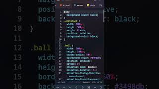 Make Bouncing Ball Animation in HTML CSS #viral #shorts #youtubeshorts #html #css