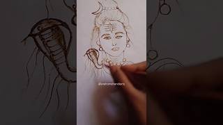 Mahadev Mehandi Sketch Art 🥀 #youtubeshorts #mehandi #henna #mahadev #viral #trending #shiv #sketch