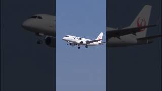 伊丹32R　青空に映えるJ-AIR エンブラエル E-170 アプローチ〜タッチダウン ＃Shorts