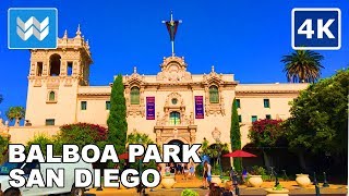 Walking tour of Balboa Park in San Diego, California | Travel Guide 【4K】