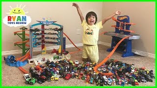 Biggest Hot Wheels Collection Road Rally Raceway Playset and  Ultimate Garage Cars