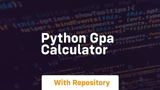 python gpa calculator