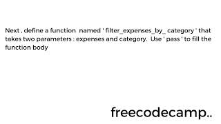 Learn Lambda Functions by Building an Expense Tracker | Python Beta Cert | Step 19