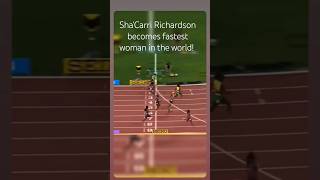Breaking News! Sha'Carri Richardson now FASTEST WOMAN in the WORLD! #shorts #olympics #track