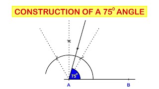 How to construct a 75-degree angle