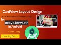 CardView in Android | Design Singlerow  Item Layout for RecyclerView
