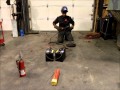 Welding with jumper cables and a pair of batteries Welding with jumper cables and a pair of batteries