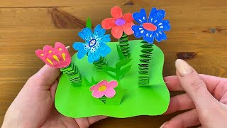 Cute Paper Flowers - Lessons for children #papercraftsimple  #homedecoration