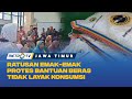 Ratusan Emak-Emak Protes Bantuan Beras Tidak Layak Konsumsi