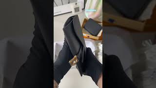 Unboxing Christian-Dior Saddle Wallet Trifold Long Purse Trotter leather borsa a tracolla G Diultima