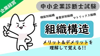 【組織構造】機能別組織・事業別組織・マトリックス組織の違いを解説します！_企業経営理論_中小企業診断士試験対策