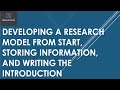 Webinar: Develop Research Framework/Model from Start, Store Information, and Write the Introduction