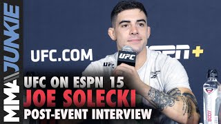 Joe Solecki 'pleasantly surprised' with quick finish | UFC on ESPN 15 post-fight interview