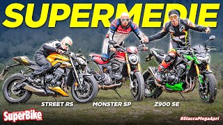 IL MEGLIO SENZA CARENE! 🤩 Triumph Street Triple RS vs Ducati Monster SP vs Kawasaki Z900 SE