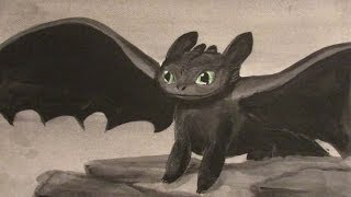 How to Paint Toothless (Time Lapse)