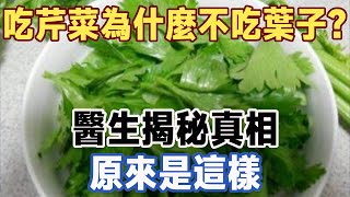 吃芹菜為什麼不吃葉子？葉子可以吃嗎？醫生揭秘真相，原來是這樣