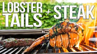 Lobster Tails & Chimichurri Steak (Surf and Turf Recipe) | SAM THE COOKING GUY 4K