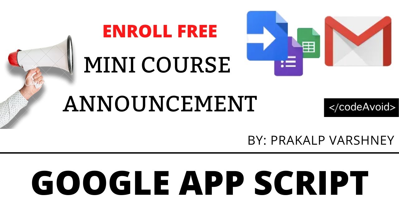 Google App Script Introduction | Free Course - YouTube