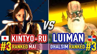 SF6 🔥 KINTYO-RU (#3 Ranked Mai) vs LUIMAN (#3 Ranked Dhalsim) 🔥 Street Fighter 6 High Level Gameplay