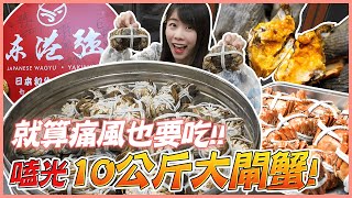 秋天最美的顏色！10公斤大閘蟹滿滿蟹黃超滿足🤤Ft.@EGGTA ｜大食い/먹방/Mukbang｜路路LULU