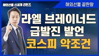 라엘 브레이너드 급발진 발언 코스피