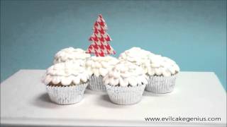Evil Cake Genius - Essential Fabric Patterns ChristmasTree Cupcakes