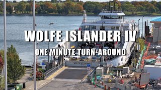 Wolfe Islander IV - One Minute Turn-Around at the Kingston Dock  4K