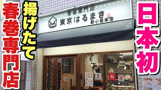 【大食い】日本初の春巻き専門店！揚げたてをご飯と食べたら美味すぎた！【飯テロ】