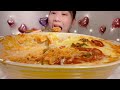 asmr spaghetti gratin【mukbang eating sounds】【english subtitles】