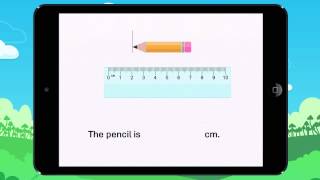 Measuring the length of pencils with a ruler. Example 2