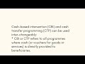 What is Cash-Based Intervention (CBI)?