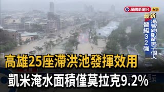 高雄25座滯洪池發揮效用　「凱米」淹水面積僅「莫拉克」9.2%－民視新聞