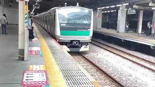 E233系埼京線各駅停車大宮行新宿駅入線シーン