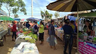 ตลาดสดที่ สปปลาว🇱🇦เลาะตลาดบ้านโพน|-ເລາະຕະຫລາດສົດບ້ານໂພນ,ພຣະທາດໂຜ່ນ