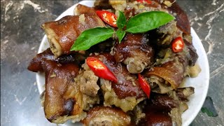 Cách làm chân giò nấu giả cầy chuẩn vị,cả nhà khen ngon