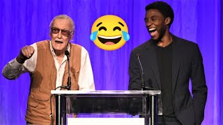 FUNNY MOMENT - Chadwick Boseman \u0026 Stan Lee