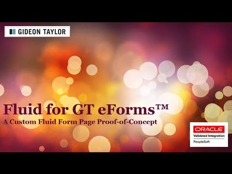 Introducing Fluid Gt Eforms邃 For Peoplesoft Youtube