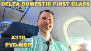 Delta Domestic First Class A319 PVD to MSP