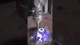 Desktop Waterjet cutting a Billiard Ball