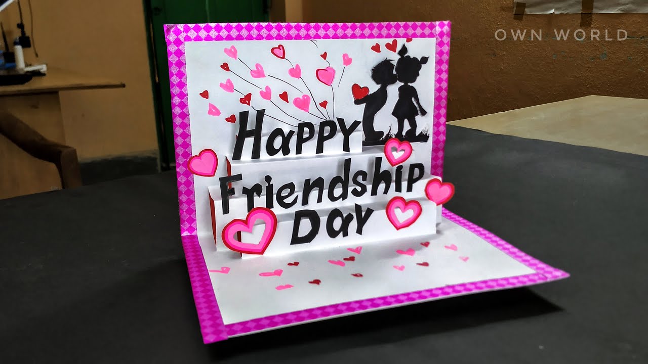 Friendship Day Card Idea | How To Make Friendship Day Card | Easy ...