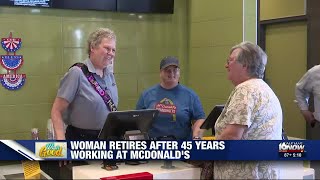 Michiana woman retires after working 45 years at McDonald’s