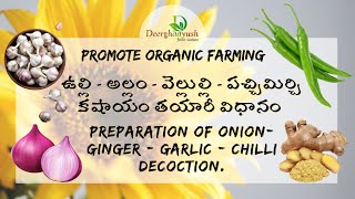 ఉల్లి- అల్లం - వెల్లుల్లి - పచ్చిమిర్చి కషాయం| Onion- Ginger -Garlic - Green chilli Decoction.