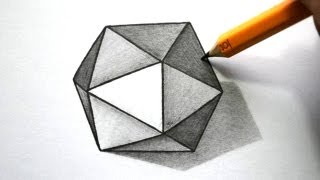 How to Draw a 3D Hexagon