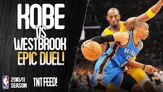 Kobe Bryant vs Young Russell Westbrook EPiC Duel | Kobe with 21, Russ with 32-12 | 17/01/2011