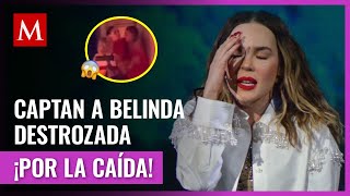 Belinda llorando tras su caída en pasarela de la Semana de la Moda en París